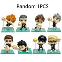 8/1PCS Volleyball Junior Q Version Hand-made Collection Model Series PVC Doll Decoration Classic Anime Character Model Playthings