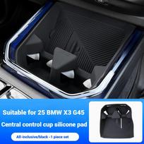 BMW X3 G45 2025+ silikoninis automobilio konsolės puodelio laikiklis belaidžio įkrovimo kilimėlio apsauginis kilimėlis automobilio kilimėliui, automobilių aksesuarai juoda