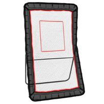 Lacrosse Rebounder for Backyard, 4x7 Ft Volleyball Bounce Back Net, Pitchback Throwback Baseball Softball Return Training Screen, Adjustable Angle
