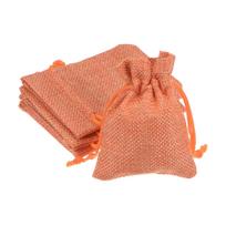 5pcs 7x9cm Drawstring Burlap Bag Jute Gift DIY Wedding Favor Gift Bag Small Burlap Bags For Packaging Candy Chocolate Jewery 7x9cm oranžinė
