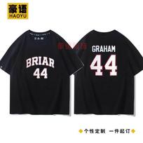 Užkampio Graham Briar universiteto marškinėliai Vasaros mados marškinėliai 3XL juoda
