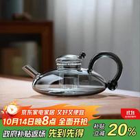Sushitaoci Glass Teapot, Thick Heat-Resistant Health Pot for Tea And Herbal Infusions, Smoky Gray Color