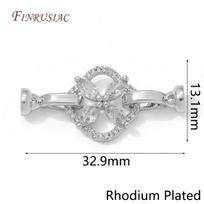 14K Gold Plated Zircon Clasp,Jewelry Connector Clasps For DIY Pearl Necklace Bracelet,Multi-Strand Jewelry Fastener Accessories 1 piece