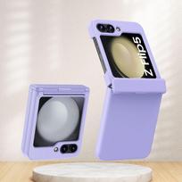 case for Z Flip 7 6 5 4 3 Foldable screen integrated hinge transparent ultra-thin anti-drop protective case full coverage plain Galaxy Z Flip7 violetinė
