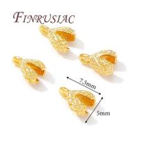Crimp Cover Beads 18K Gold Plated Cover Bead,End Bead For Bracelets,Clam shells Bead Tip,DIY Jewelry Making Supplies Connectors 10 pcs