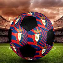 CA Osasuna Salės Futbolo Kamuolys Spalvingas Mašininiu Siūlu Siūtas PVC Dydis 5 Komandinėms Treniruotėms, Varžyboms Paruoštas Patvarus Aukšto Atsitrenkimo Šauni Sporto Dovana red