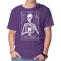 Unisex Crew Neck T-Shirt The Coffee Graphic Short Sleeve Casual Tee S