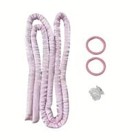 Mini Heatless Curls Overnight, Thin Heatless Curlers Rollers No Heat, Small Heatless Curling Rod Sleeping Headband Clip Set for Long Medium Hair, Pink 1set rožinė