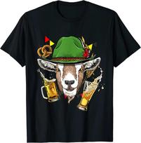 Men's and Women's T-shirts NEW LIMITED Oktoberfest Goat Lover Animal German B33r Great Gift T-Shirt S-3XL L