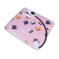 Pet Heating Pad Electric Blanket Waterproof Temperature Control Safety Standard Plug 30cm x 35cm Suitable for Small Animals Indoor Use One Size rožinė