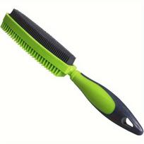 Silicone Pet Hair Remover Brush for Dogs and Cats, Gentle Grooming Tool with Massage Effect,Easy Clean Lint Brush for Clothes,Car Seats,and Upholstery 1pc žalia