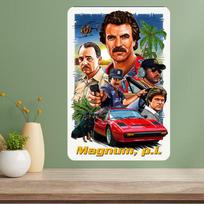 Magnum PI Klasikinio TV Šou Metalinis Plakatas 20x30cm（7.8x11.8inch）