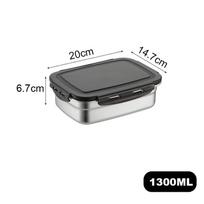 Food Grade Storage Container Set Stainless Steel and Silicone Lunch Box with Compartments Air Tight Food Storage Box for Travel