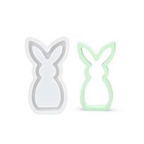Easter Hare Silicone Candle Molds Easy Demolding Temperature Resistant Silicone Mould for Resin Casting Candle Soap Small
