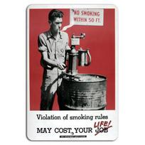 Smoking Rule Violation Risk Your Job and LifeAluminumtin sign 20x30cm（7.8x11.8inch）