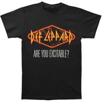 Men's Def Leppard Excitable 2013 Spring Tour T-shirt Small Black 2XL