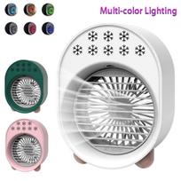 2022 New Strong Cold Wind Mini Air Cooler with Colorful Night Light, Portable Air Conditioning Fan for Office and Room Use balta