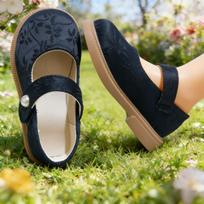 New Chinese Style Girls' Mary Jane Hanfu Shoes - Spring & Autumn Size 28