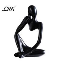 Integrated Molding Figurine Thinker Statue, Modern Abstract Art Sculpture, 3D Printed Colorful Minimalist Sculpture Collectible for Home Office A juoda