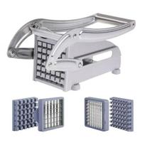 Adjustable Fry Cutter Blades Potato Slicer, with Stable Base And Ergonomic Lever Handle, Heavy-Duty Replaceable Easy Press Slicer French for Thick or