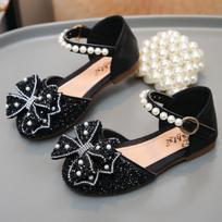 Girls' Rhinestone Summer Flip-Flops, Soft Flat Sole Sandals for Outdoor, Ages 6-12, New 2026 Style. 22/14cm inner length juoda