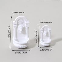 1:12 Dollhouse Miniature European Lion Head Fountain Model - Garden Scene Villa Decoration