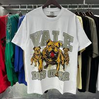 Meichao Dog Of War Bing Diamond High Quality Double Yarn Heavy Casual Short Sleeve T-Shirt S balta