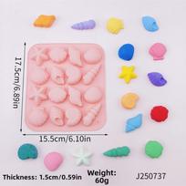 Multi-Cavity Design Ocean Themed Molds Reusable Starfish Candy Mold Shell Candy Mold  For Baking 1