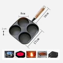 Egg Frying Pan Nonstick Iron Pancake Pans 4-Cups Cookware Pancake Pan Egg Pan Suitable for Gas Stove Induction Cooker
