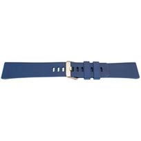 Bracelet pour montre - MY-MONTRE - Fitbit Versa/Versa 2 - Silicone - Bleu - Boucle acier sablé mėlyna