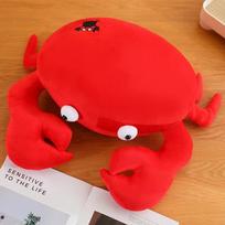 Hot Creative Plush Toy Simulation Lobster Crab Doll Hat Soft Filling Sleeping Pillow Funny Activity Gift For Boys And Girls red