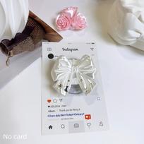 Korean Cute 3D Colorful Bowknot Phone Holder Finger Ring Support For iPhone Samsung Cases Socket Bracket Girl Gift balta