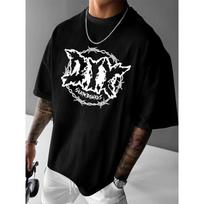 European sizes T-Shirt Featuring a Spiky Font in a Street Punk Skateboarding Style S juoda