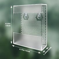 Wall Mounted Acrylic Reptile Feeder Transparent Feeding Box with Suction Cups for Gecko Lizard Bearded Dragon Feeding Supplies
