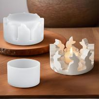 Round Candle Holder Mold Easter Bunny Silicone Casting Mold Tabletop Centerpiece For Living Room Bedroom Kitchen Home Apartment China Mainland