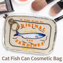 Canned Sardines Style Cosmetic Bag Cute Storage Bag Creative Portable Fashion Zipper Multi-function Soft for Weekend Vacation