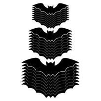 LED Halloween 3D Lighted Bats Anti-Scratch Glow Wall Stickers Battery Powered Halloween Spider Atmosphere Lamp for Home Decor