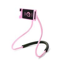 Multi-Functional Neck Mount Phone Holder,Adjustable Height ,360 Degree Rotation,for Hands-Free Viewing, Bed,Couch,Outdoor Use raudona