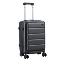 Hard Shell Luggage 20 Inch Carry-On with Front Laptop Pocket, USB Charger Port & Cup Holder, 360 Lightweight Suitcase Degrees Spinner Wheels, juoda