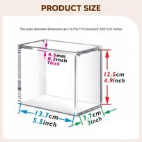 Figure Display Case Clear Acrylic Display Case Cabinet Versatile Game Card Organizer Stackable for Home Office Car Models Doll