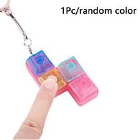 Relaxing 4 Keys Fidget Keychain Key Button Keycap Clicker Toy Pendant Stress Relief Pass The Time Finger Keyboard Cap for Adult