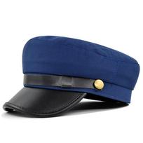 Flat Cap Vintage Navy Cap British Style Octagonal Hat Flat Peaked Caps Duck Tongue Cap Painters Cap Beret Hats Women Men mėlyna