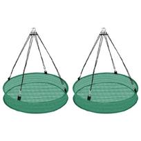 Set of 2 Bird Feeder Tray Wrought Bird Feeding Platform Easy to Fill Hanging Tray for Outdoor Use 1