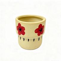 Breathable Ceramic Flower Pot Flower Pattern Flowerpot Planter Decorative Flower Pot  Home Decor