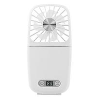 Neck Fan USB Portable 3Speed Adjustable Quiet BatteryOperated With Makeup Mirror And Lanyard
