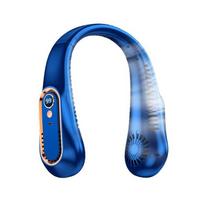 Bladeless Neckband Fan with Digital Display USB Rechargeable  Air Cooler Portable Hanging Neck Fan