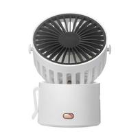 USB Rechargeable Neck Fan Lithium Battery Operated Mini Desk Fan, 3 Speeds Adjustable USB Personal Fan for Home Office  White