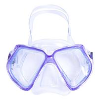 With Nose Cover Snorkel Mask Tempered Glass Underwater Mask Professional Diving Glasses  For Adult violetinė