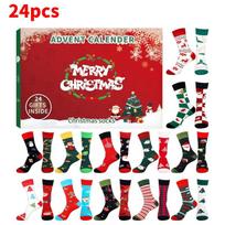 24 Days Advent Calendar Countdown Christmas Stocking Set With Assorted Toys And Surprises