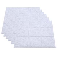 6Pcs SoundAbsorption Felt Small Check Acoustic Soundproof Panel   Resistant Absorbing Board(Dark Grey )